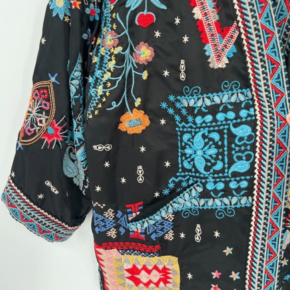Johnny Was Cardigan Womens S Kimono Embroidered‎ Floral Boho Reversible Hippie - Picture 7 of 11